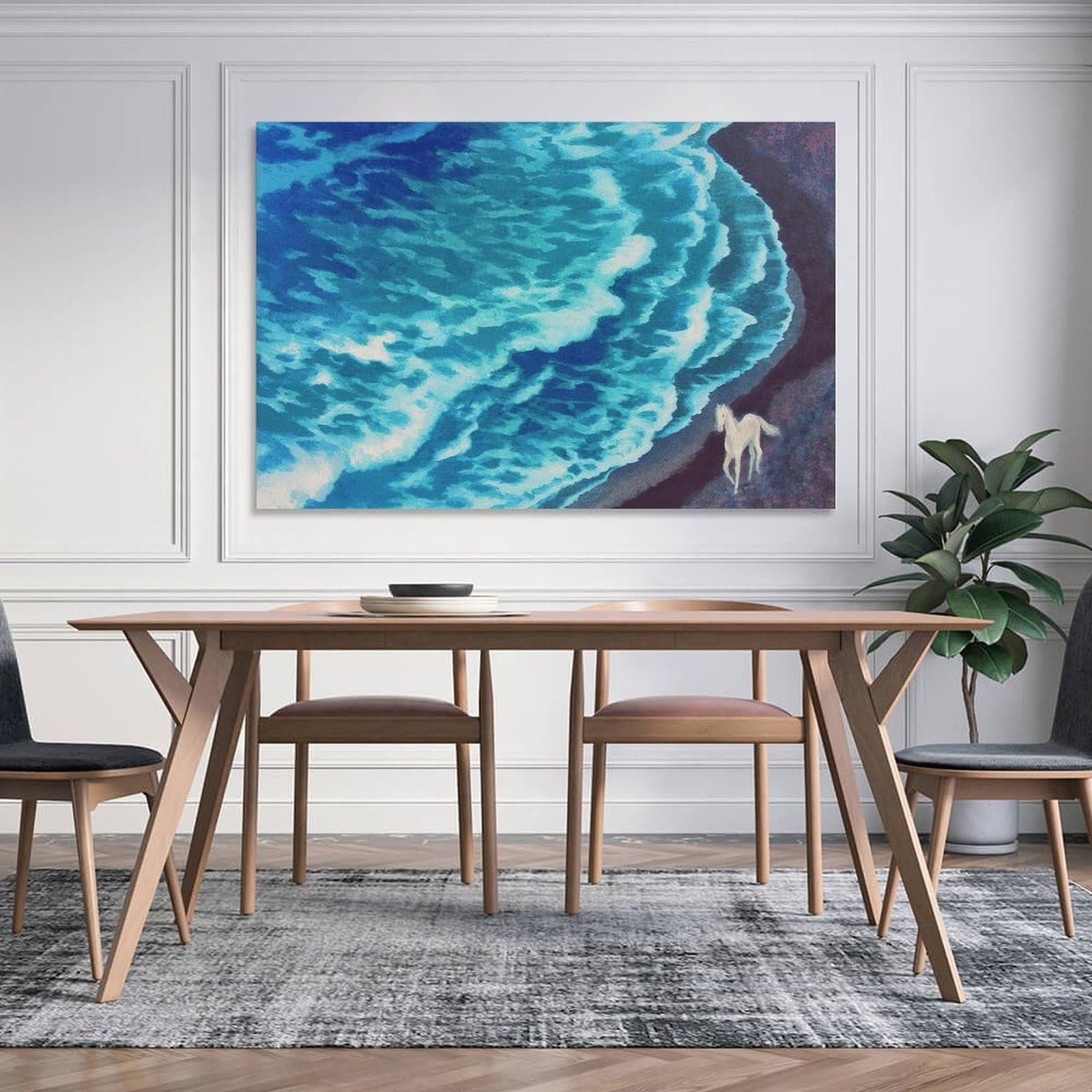 Amazon.co.jp: 東山魁夷「風吹く浜」風景画有名画家、版画家、作家